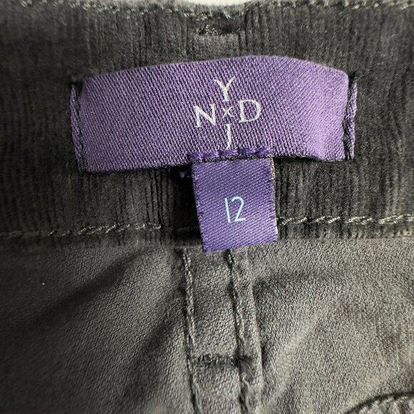 NYDJ Gray Straight Leg Lift Tuck Technology Corduroy Jeans (12) - Picture 12 of 14